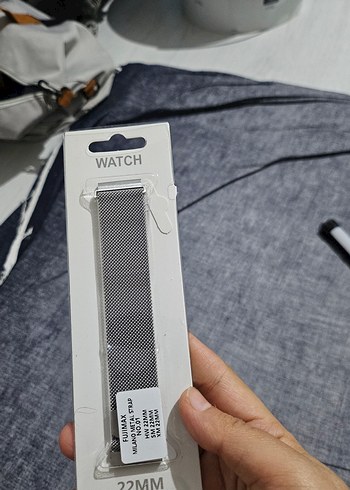 Gri saat kordonu 22mm Samsung Galaxy Watch 4/5/5pro/6/7/6classic - Görsel 2