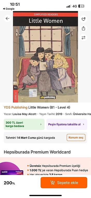 Beden Renk little woman ingilizce kitabı level 4
