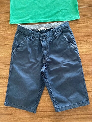 11-12 Yaş Beden lacivert Renk H&M şort Koton T shirt