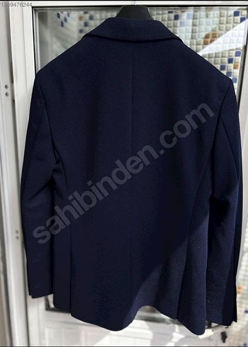 Düğmeli Lacivert Erkek Kruvaze Ceket - Görsel 2