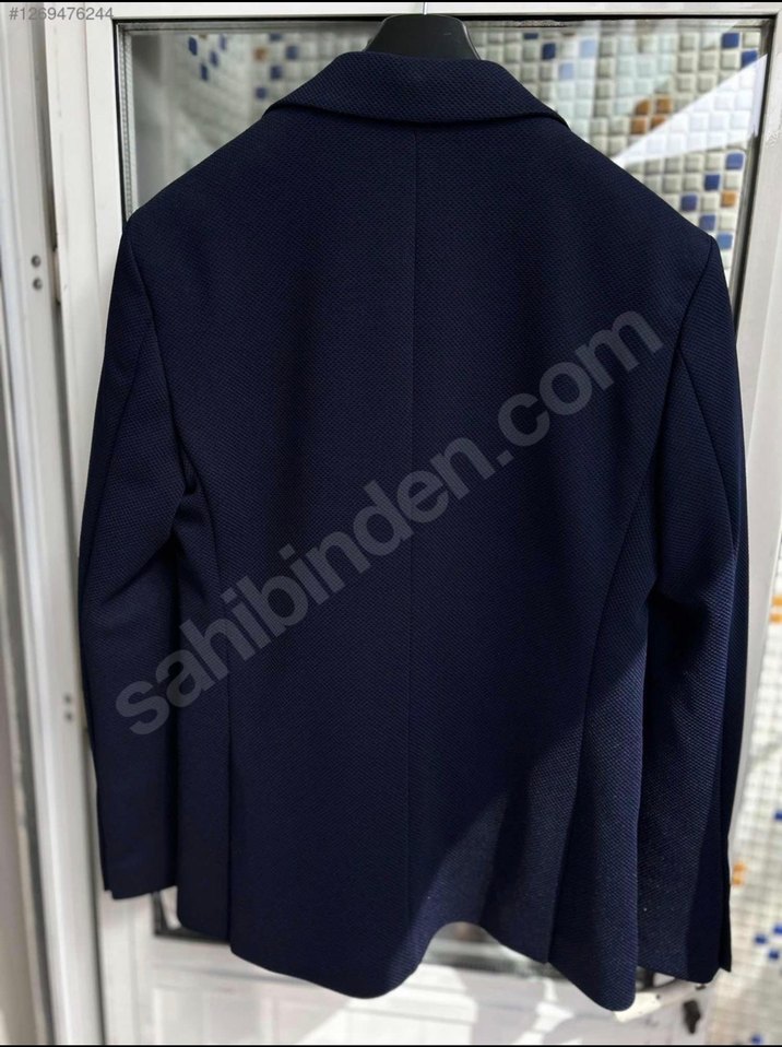 Düğmeli Lacivert Erkek Kruvaze Ceket - Görsel 2