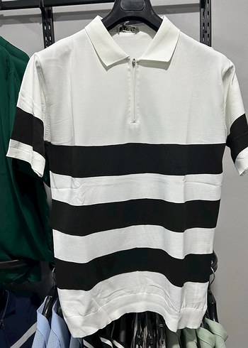 Kısa Kollu Fermuarlı Erkek Polo Tişört