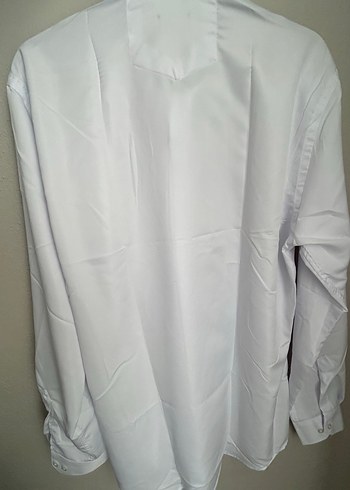 Erkek Beyaz Uzun Kollu Düğmeli Gömlek - Görsel 5