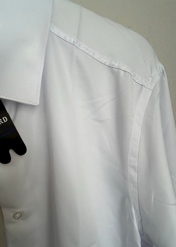 Erkek Beyaz Uzun Kollu Düğmeli Gömlek - Görsel 2
