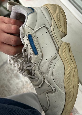 Beyaz Bağcıklı Beyaz erkek Spor Ayakkabı - Görsel 5