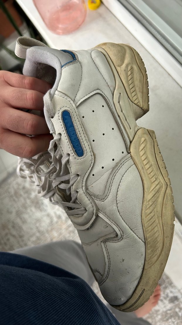 Beyaz Bağcıklı Beyaz erkek Spor Ayakkabı - Görsel 5