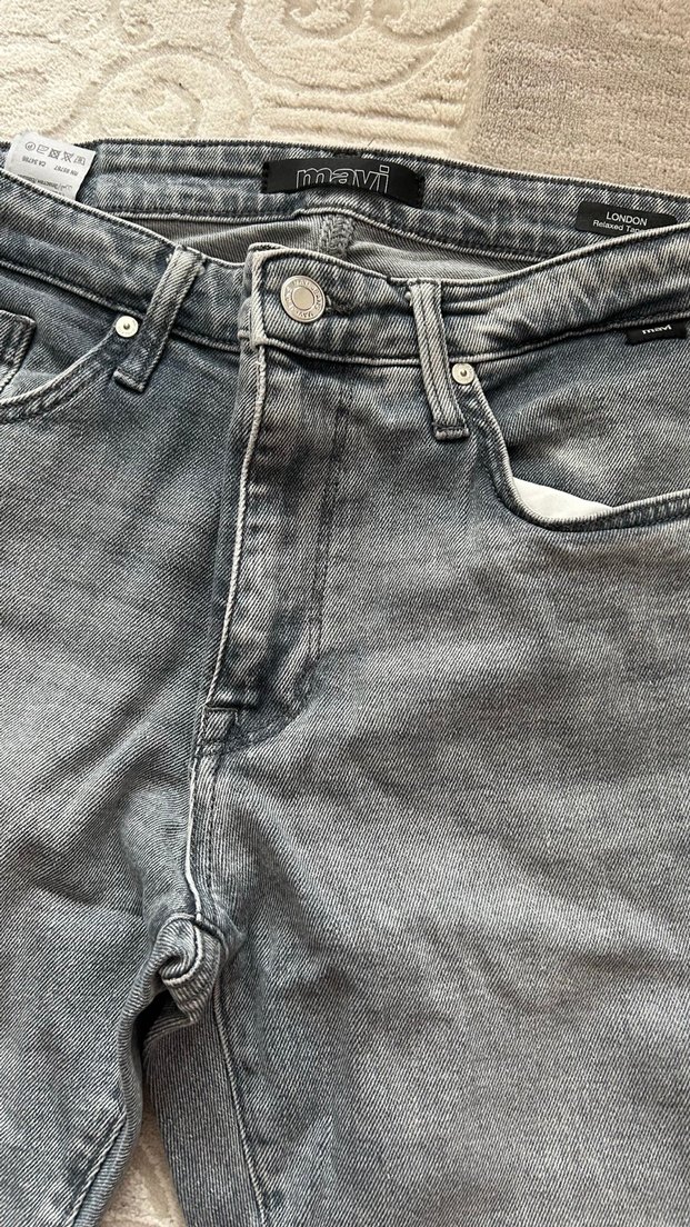 Gri Slim Fit Erkek Kot Pantolon - Görsel 3