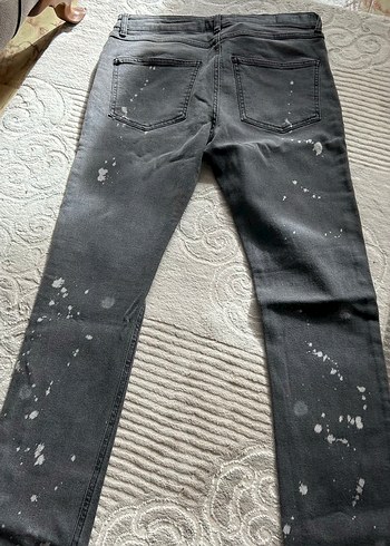 Gri dar Kesim Erkek Denim Pantolon - Görsel 4