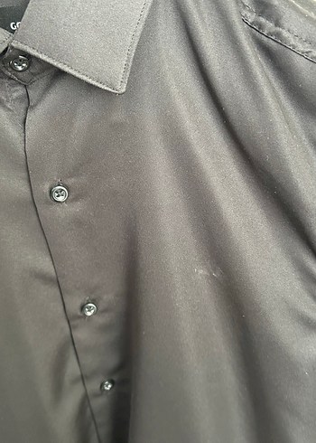 Siyah Erkek Uzun Kollu Düğmeli Gömlek - Görsel 3