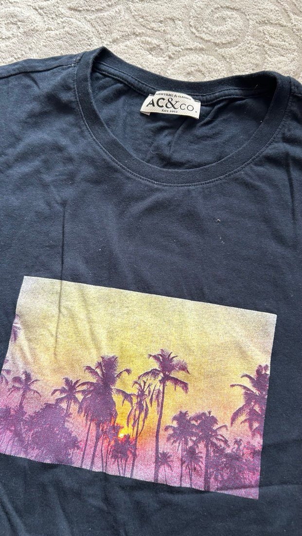 Erkek lacivert Baskılı Kısa Kollu Tişört - Görsel 2