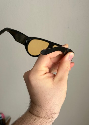 Şeffaf hardal Camlı Minimalist Gözlük - Görsel 4