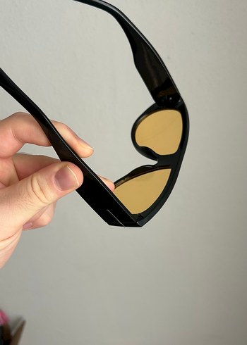 Şeffaf hardal Camlı Minimalist Gözlük - Görsel 3