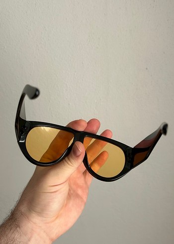 Şeffaf hardal Camlı Minimalist Gözlük - Görsel 9