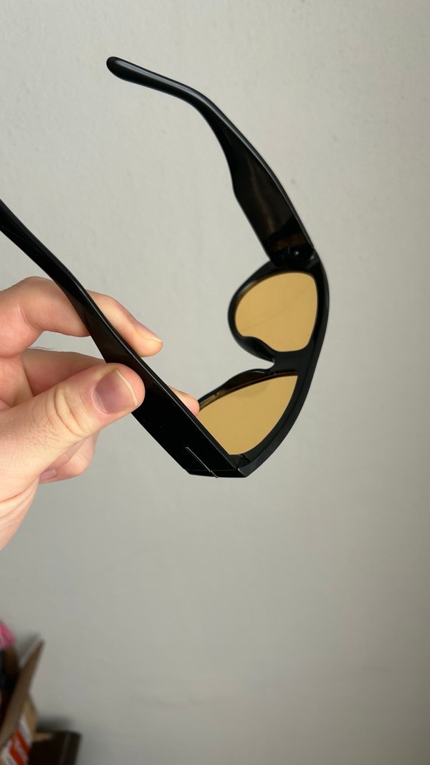 Şeffaf hardal Camlı Minimalist Gözlük - Görsel 3