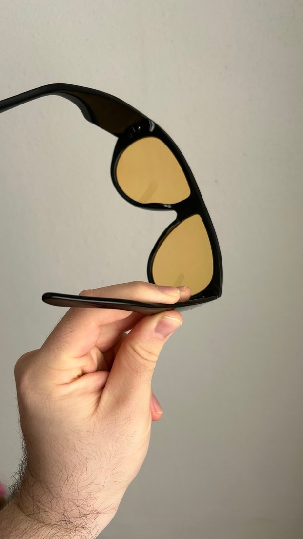 Şeffaf hardal Camlı Minimalist Gözlük - Görsel 5