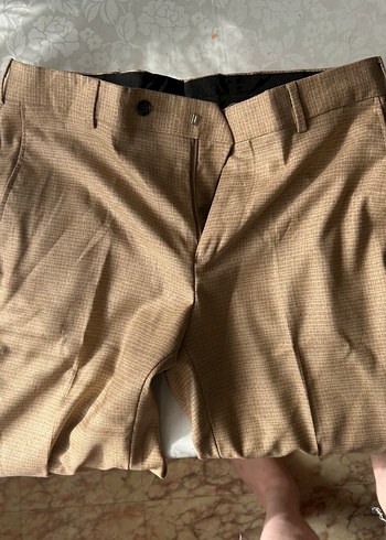 Bej Düğmeli Erkek pamuklu Pantolon - Görsel 7