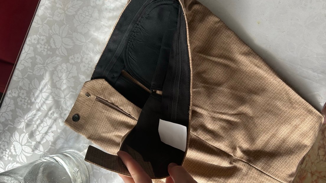 Bej Düğmeli Erkek pamuklu Pantolon - Görsel 2