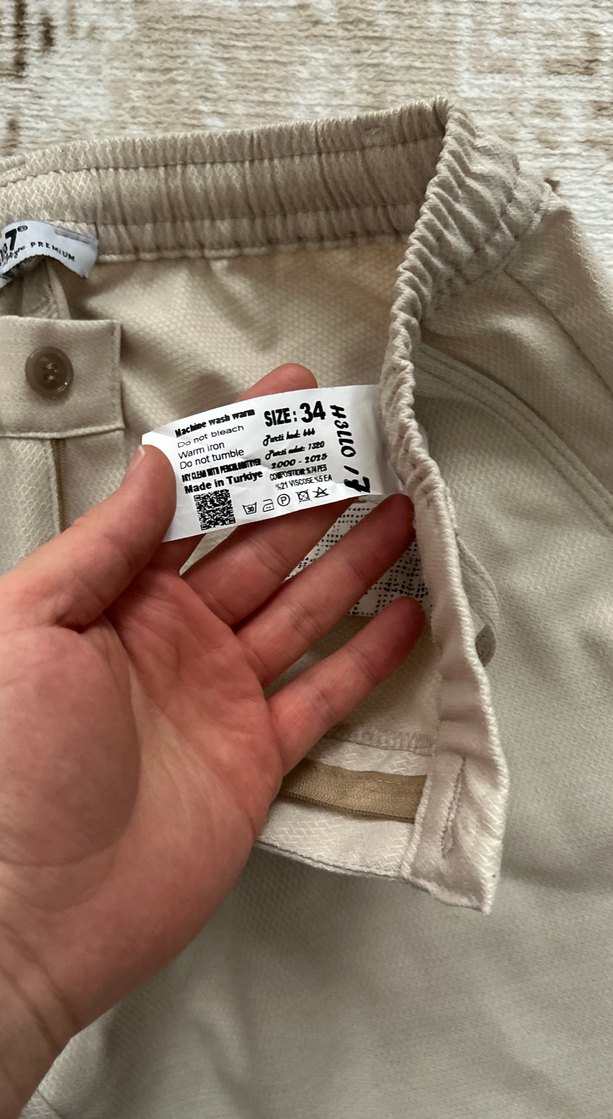 Bej slim tapered Fit Street Wear Erkek Pantolon - Görsel 4