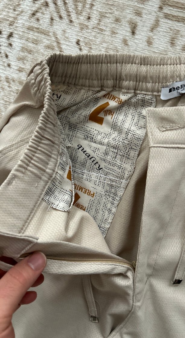 Bej slim tapered Fit Street Wear Erkek Pantolon - Görsel 5