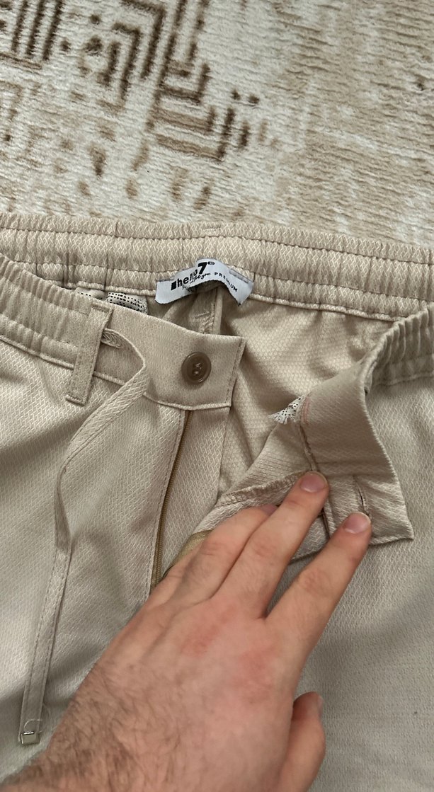 Bej slim tapered Fit Street Wear Erkek Pantolon - Görsel 3