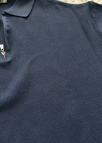 Lacivert Erkek Kısa Kollu Polo Yaka Tişört - Görsel 2