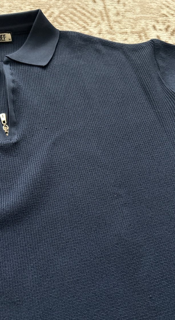 Lacivert Erkek Kısa Kollu Polo Yaka Tişört - Görsel 2