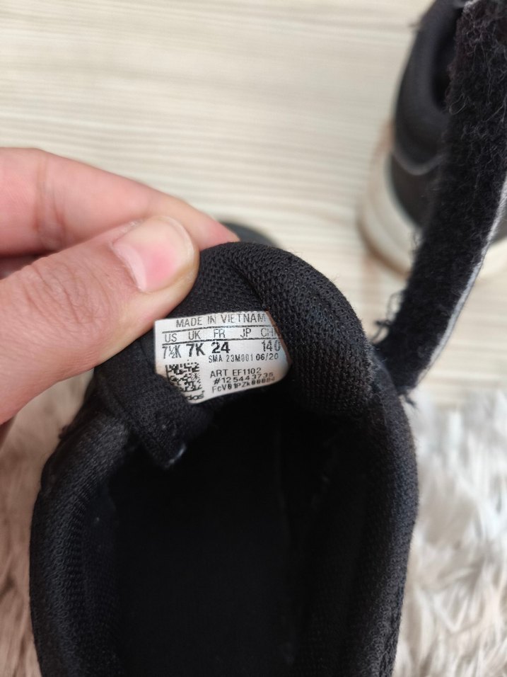 Adids Siyah Erkek Çocuk Cırt Cırtlı Spor Ayakkabı - Görsel 4