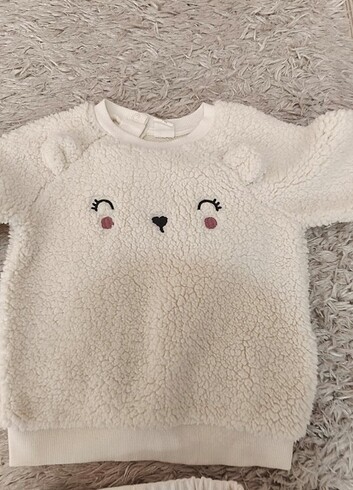 1,5 Yaş Beden beyaz Renk H&m kız çocuk takım