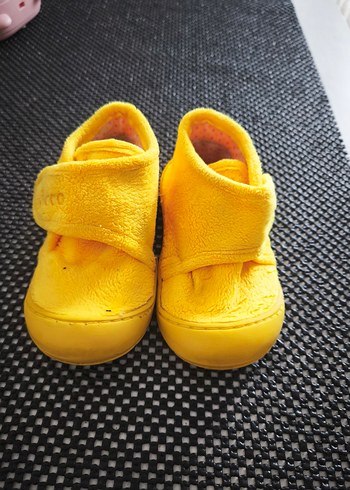 Kız Çocuk Sarı Sıcak Terlikler Velcro - Görsel 2