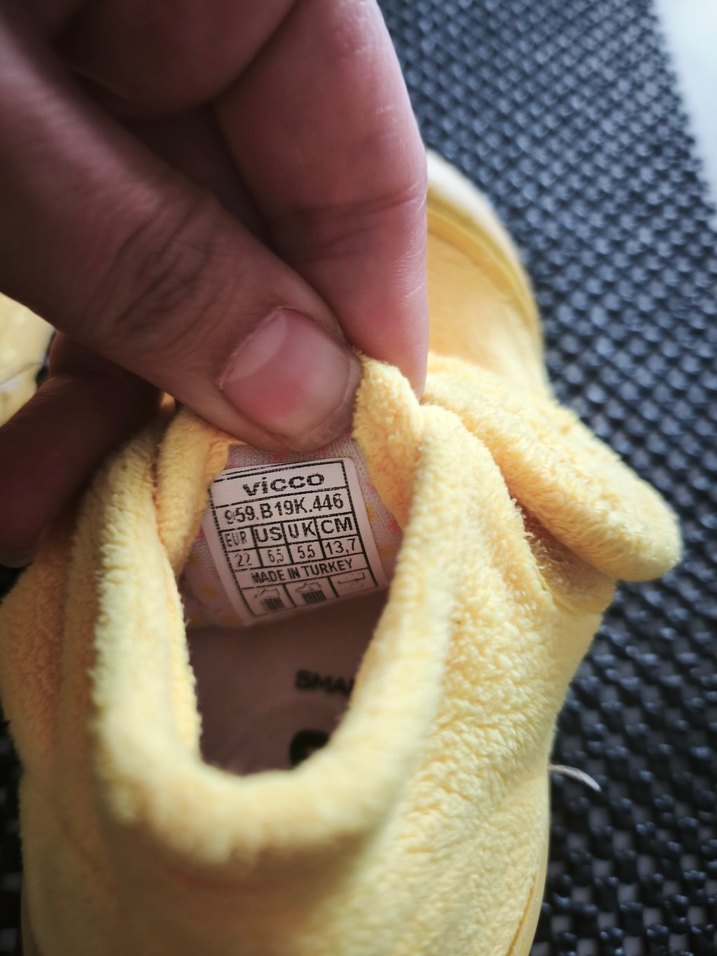 Kız Çocuk Sarı Sıcak Terlikler Velcro - Görsel 4