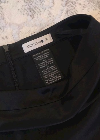 Siyah Midi saten Uzunlukta Kadın Etek - Görsel 2