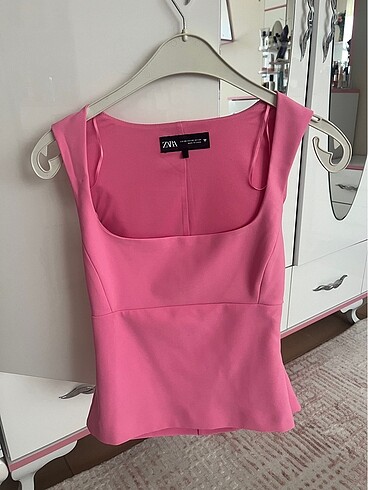 Zara pembe bluz