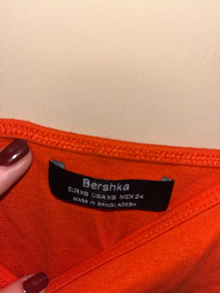 Kırmızı Baskılı Atlet Crop Top - Görsel 3