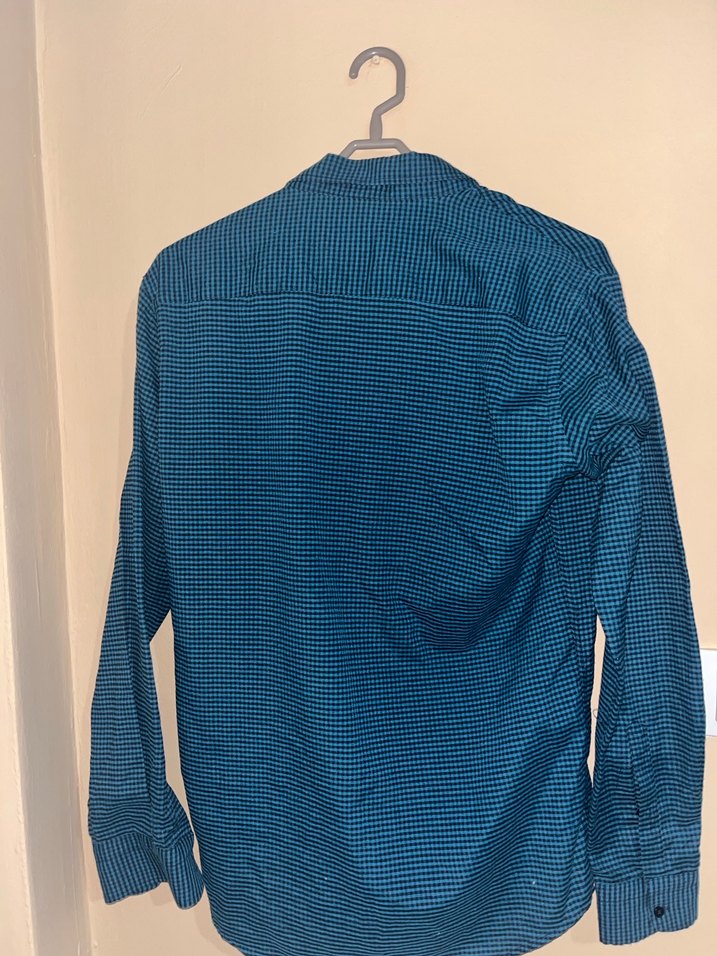 Erkek Lacivert Düğmeli Uzun Kollu Gömlek - Görsel 2