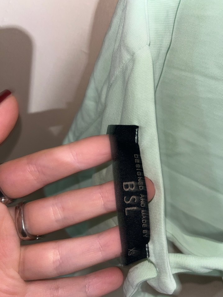 Yeşil Keten Mini Halter Atlet - Görsel 3