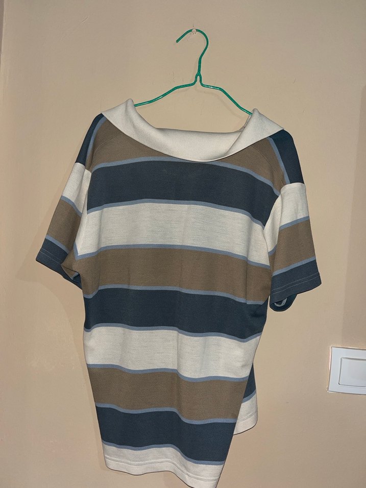 Düğmeli Erkek Polo Tişört Gri-Kahverengi - Görsel 2