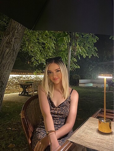 Diğer Uzun leopar elbise
