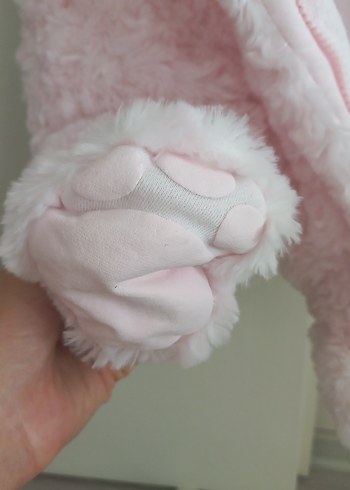 Kız Bebek Pembe Kürklü Tulumu - Görsel 3