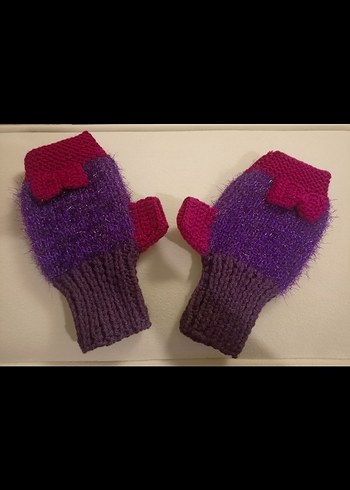 Mor Örgü Kadın Eldiveni - Görsel 7