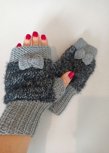 El Örgüsü Yarım Parmaksız Eldiven - Görsel 3