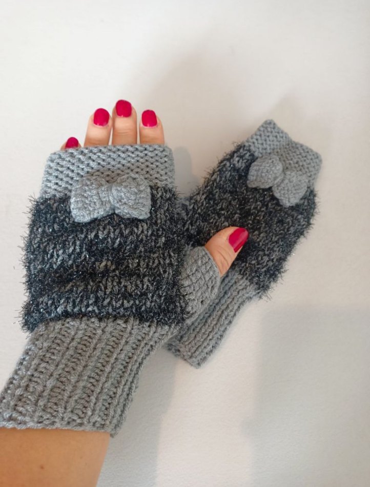 El Örgüsü Yarım Parmaksız Eldiven - Görsel 3