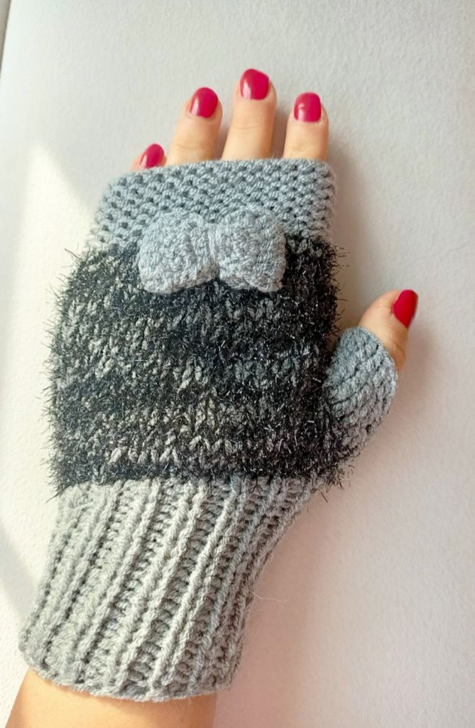 El Örgüsü Yarım Parmaksız Eldiven - Görsel 2