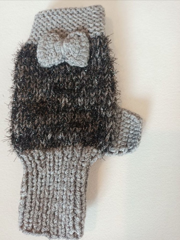 El Örgüsü Yarım Parmaksız Eldiven - Görsel 5