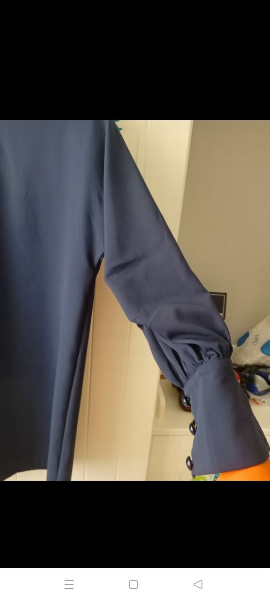 Trendyol Düğmeli Lacivert Uzun Kollu Elbise - Görsel 4