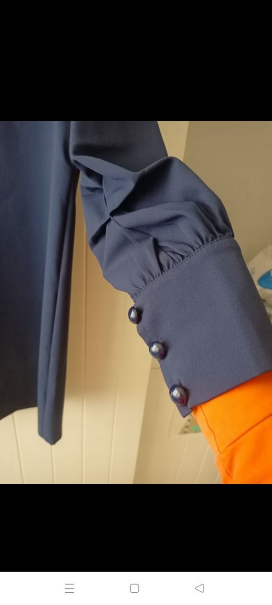 Trendyol Düğmeli Lacivert Uzun Kollu Elbise - Görsel 5