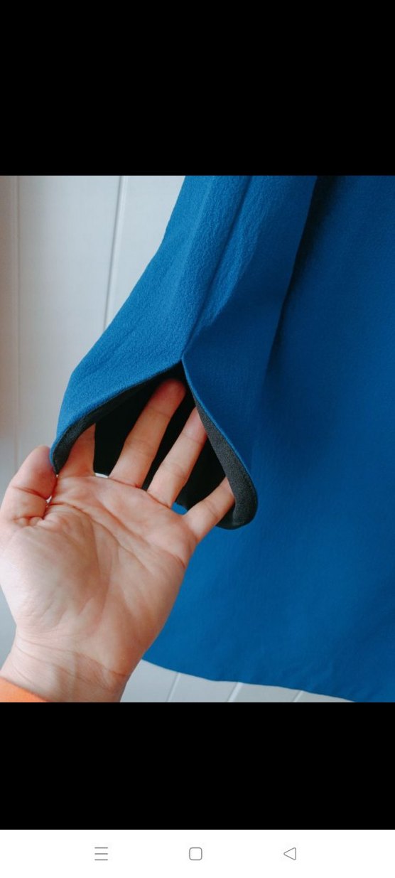 Trendyol Mavi Midi Uzun Kollu Salaş Elbise - Görsel 5