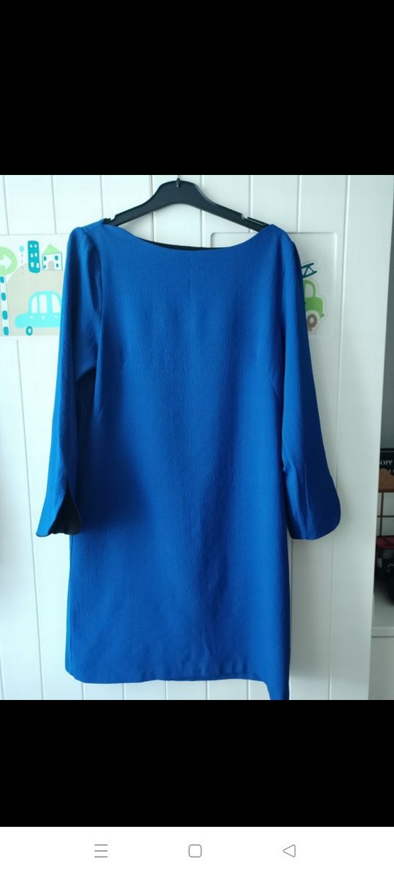 Trendyol Mavi Midi Uzun Kollu Salaş Elbise - Görsel 2