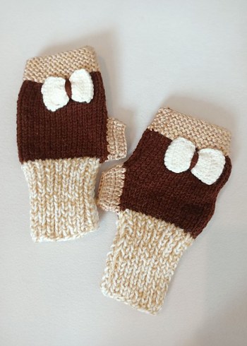 Kadın Bohem Örgü Parmaksız Eldiven - Görsel 6