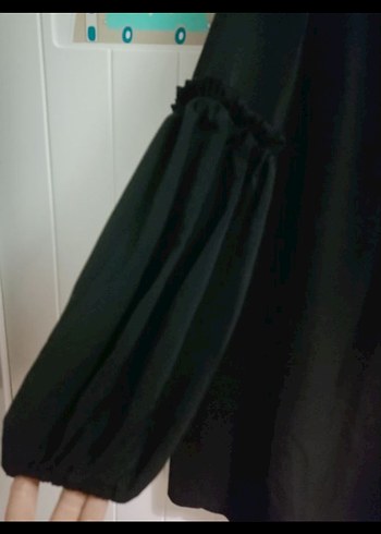 Trendyol 38 Beden Siyah Uzun Kollu Elbise - Görsel 4