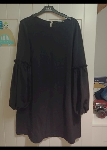 Trendyol 38 Beden Siyah Uzun Kollu Elbise - Görsel 6